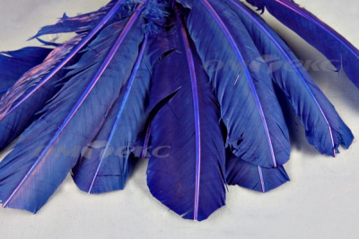 Декоративный Пучок из перьев, перо 23см/синий - купить в Первоуральске. Цена: 12.34 руб.