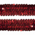 Тесьма с пайетками 3, шир. 30 мм/уп. 25+/-1 м, цвет красный - купить в Первоуральске. Цена: 1 087.39 руб.