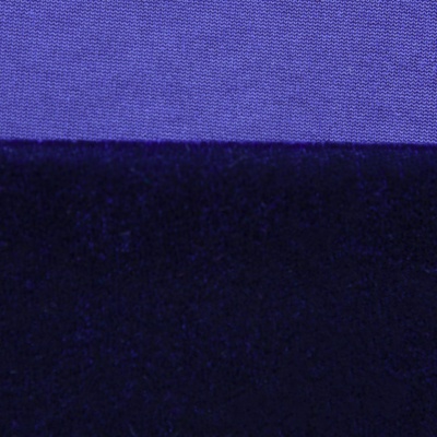 Бархат стрейч №14, 240 гр/м2, шир.160 см, (2,6 м/кг), цвет т.синий - купить в Первоуральске. Цена 748.44 руб.