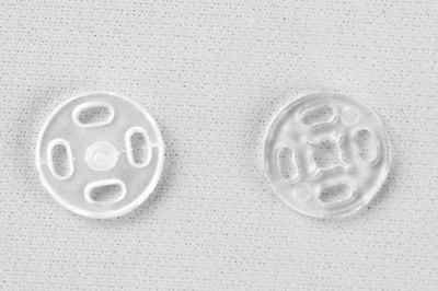 Кнопки пришивные пластиковые 11,5 мм, блистер 24шт, цв.-прозрачные - купить в Первоуральске. Цена: 59.44 руб.